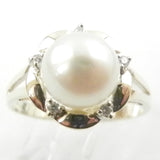 14kt Pearl and Diamond Ring