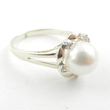 14kt Pearl and Diamond Ring