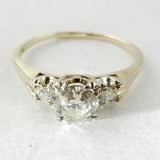 Vintage 14kt Gold Three Diamond Engagement Ring