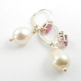 Diamonds, Rubies, and Pearls, Oh My, Leverback Earrings