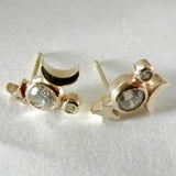 14kt Stars and Moon Earrings Made to Order