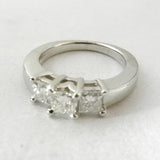 Platinum Three Diamond Engagement Ring