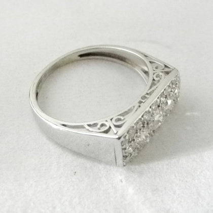 Vintage Filagree Ring with 23 Diamonds