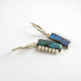 Black Opal Earrings with Diamonds