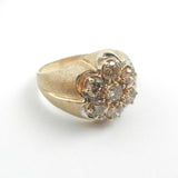 14KY Cognac Diamond Cluster Ring