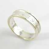 6mm Moonscape Ring with 14kt Outer Bands