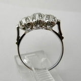 Vintage Platinum Wedding Band with 3 Diamonds