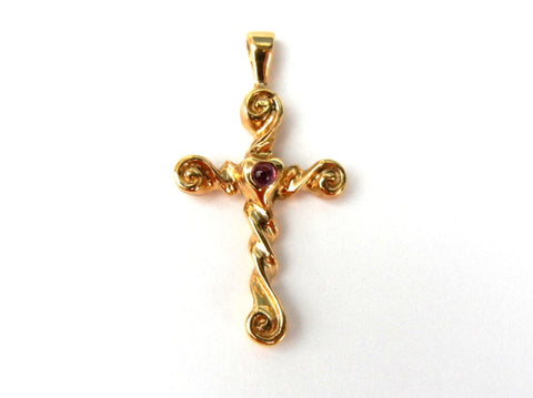 Gold and Ruby Cross