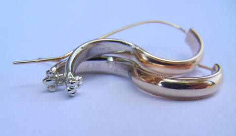 Wedding Bands Converted into Earrings