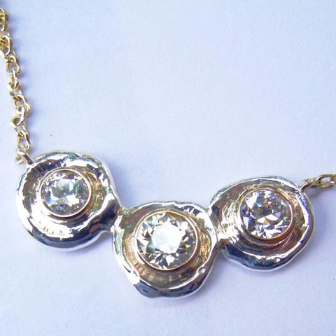 Orbit Two-Tone Gold & Diamond Necklace