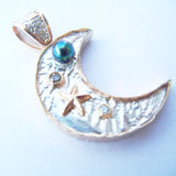 Reticulated Silver & 14kt Gold Sea Motif Pendant