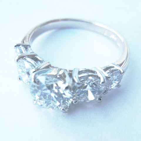 14kt Yellow Gold & 5 Diamond Engagement Ring