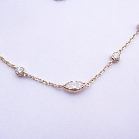 14kt Yellow Gold & Diamond Necklace