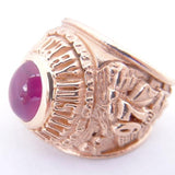 Men's 14kt Yellow Gold & Ruby Commemorative Ring