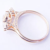 14kt Rose Gold 3 Diamond Engagement Ring