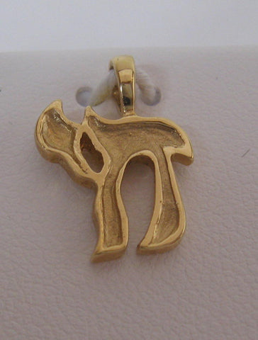 Solid Chai Charm 1.6 grams Yellow Gold