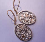 Three Diamond Moonscape Earrings Made to Order