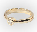 Bezel Set Diamond Engagement Ring