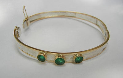 Moonscape Bracelet w/ Emeralds