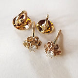 14kt & Diamond Buttercup Earrings