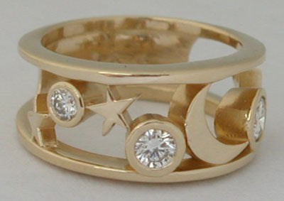 Stars and Moon Ring