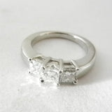 Platinum Three Diamond Engagement Ring